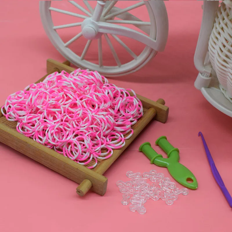 Горячие Diy игрушки браслет из резиновых полос для детей или волос Резиновые ткацкие ленты заправка резиновый ремешок сделать тканый браслет DIY подарок