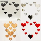 10 шт., зеркальные 3D-наклейки на стену