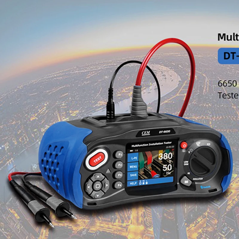 DT-6650 Fast high current loop test Multifunction Insulation Resistance Tester with 3.5inch TFT color LCD display | Инструменты