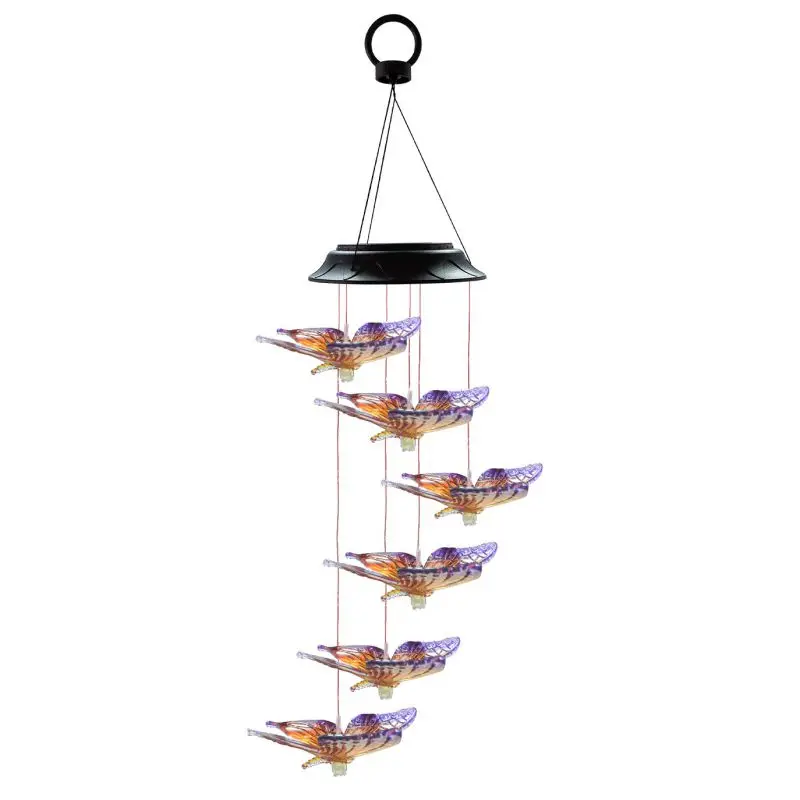 Светодиодный светильник с солнечными бабочками и колокольчиками для дома сада