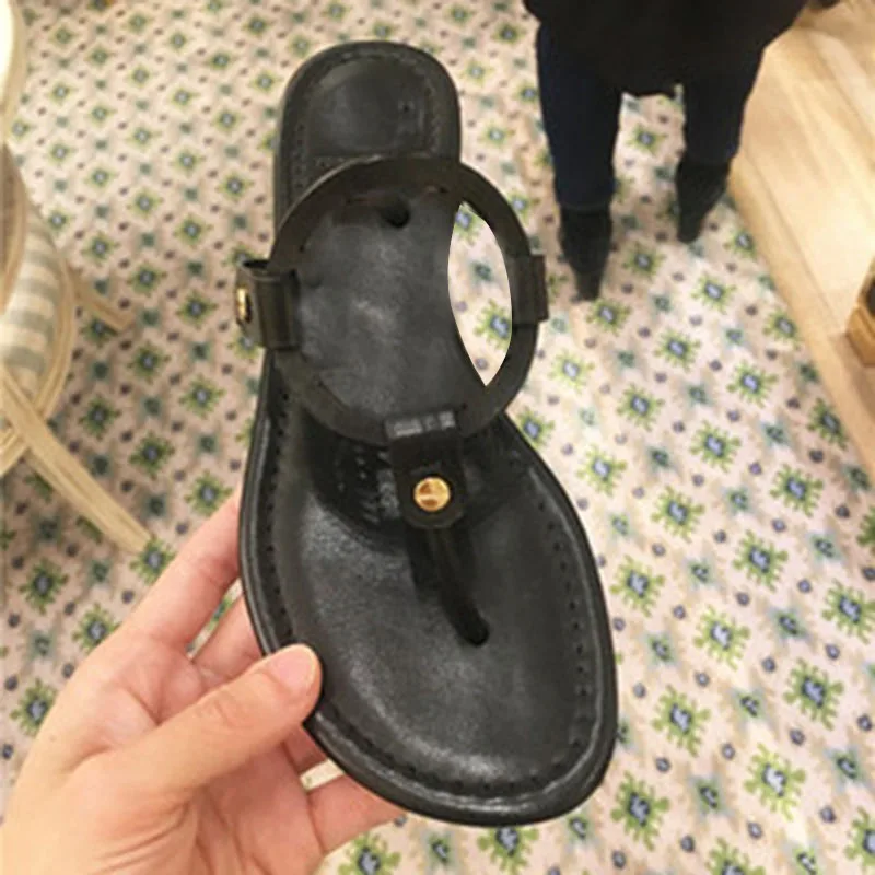 

Luxury Desinger Women Shoes Slipper Summer Leather Women's Sandal Casual Slides Outdoor Female Flip Flops