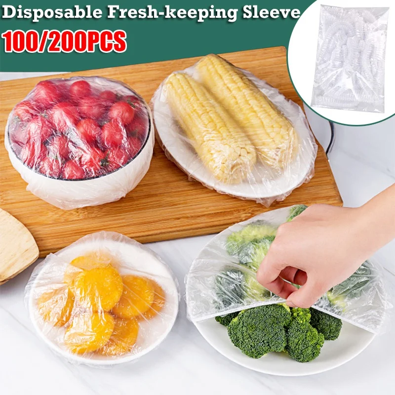 Одноразовая крышка для сохранения свежести продуктов эластичная регулируемая