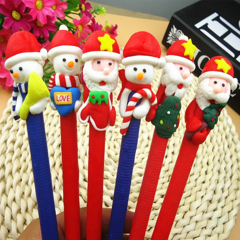 Шариковая ручка с рождественской тематикой 5 шт./лот шариковая из полимерной