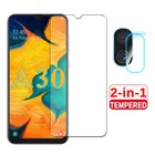 Защитное стекло на экран и камеру для Samsung Galaxy A30, 2 в 1, закаленное, SM-A305FNDS