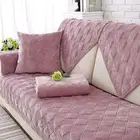 Короткое плюшевое полотенце серого цвета для дивана, Европейский Короткий Плотный стеганый чехол для дивана, нескользящий Европейский чехол для гостиной