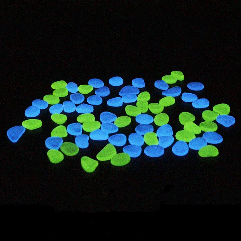 Светится в темноте садовые камни свечение кубики для напитков дорожек аквариумный Декор растения шланг