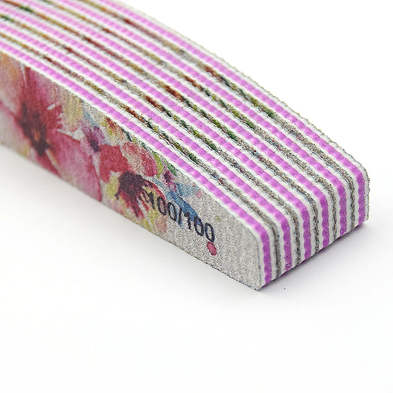 5Pcs/Lot 100/100 Nail Block Colorful Flower Buffer Washable Thick Sandpaper New Design Pedicure Gel Polisher Polishing Files | Красота и