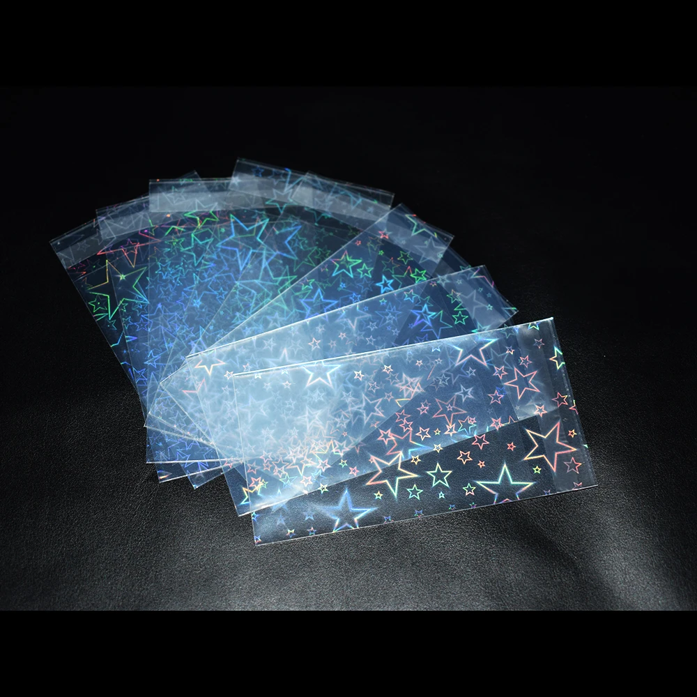 100pcs/lot 57x87mm Big Star Small Cards Transparent Laser Clear Sleeves Korea Idol Photo Protector Trading Shield Cover | Спорт и
