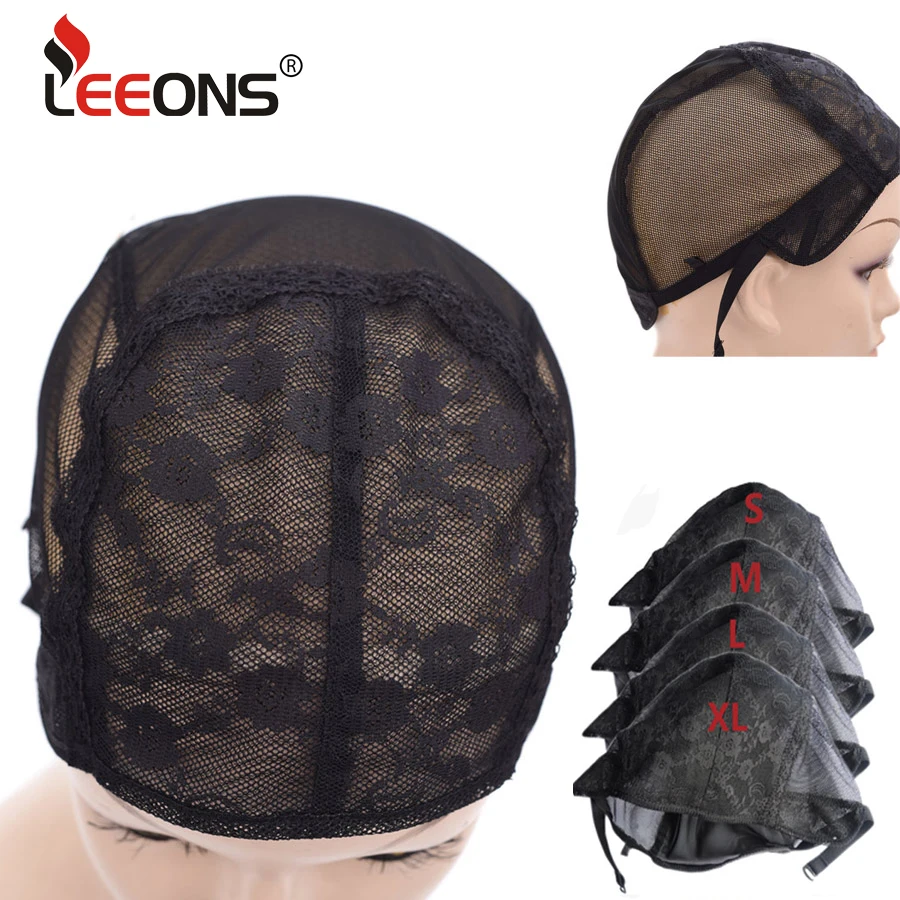 

Limited Wig Cap For Making Wigs With Adjustable Strap On The Back 1Pcs Weaving Cap Double Lace Wig Caps Hair Net Black