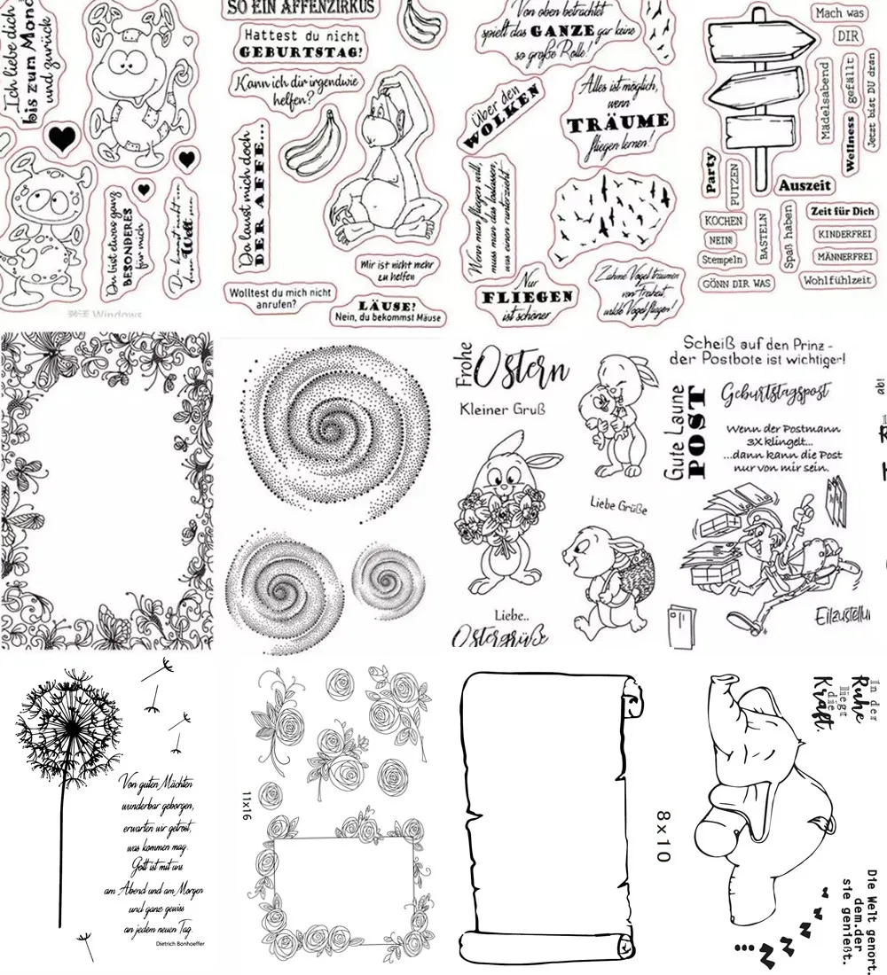 Немецкий прозрачный силиконовый штамп/печать для сделай сам