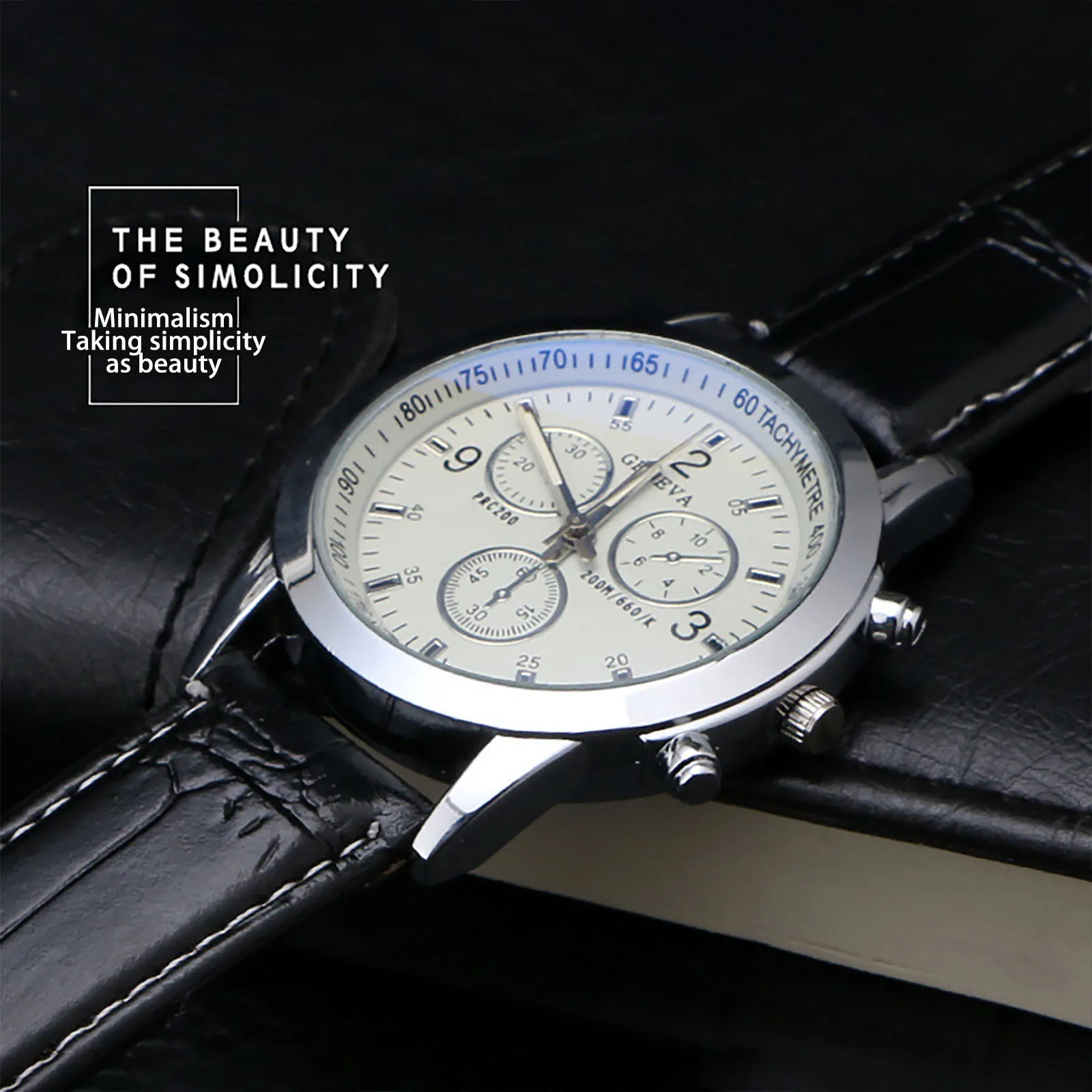 

Casual Men Watch Sport Activity Watch Imitation Leather Strap Quartz Watch Fashionable Business Luxury Wristwatches