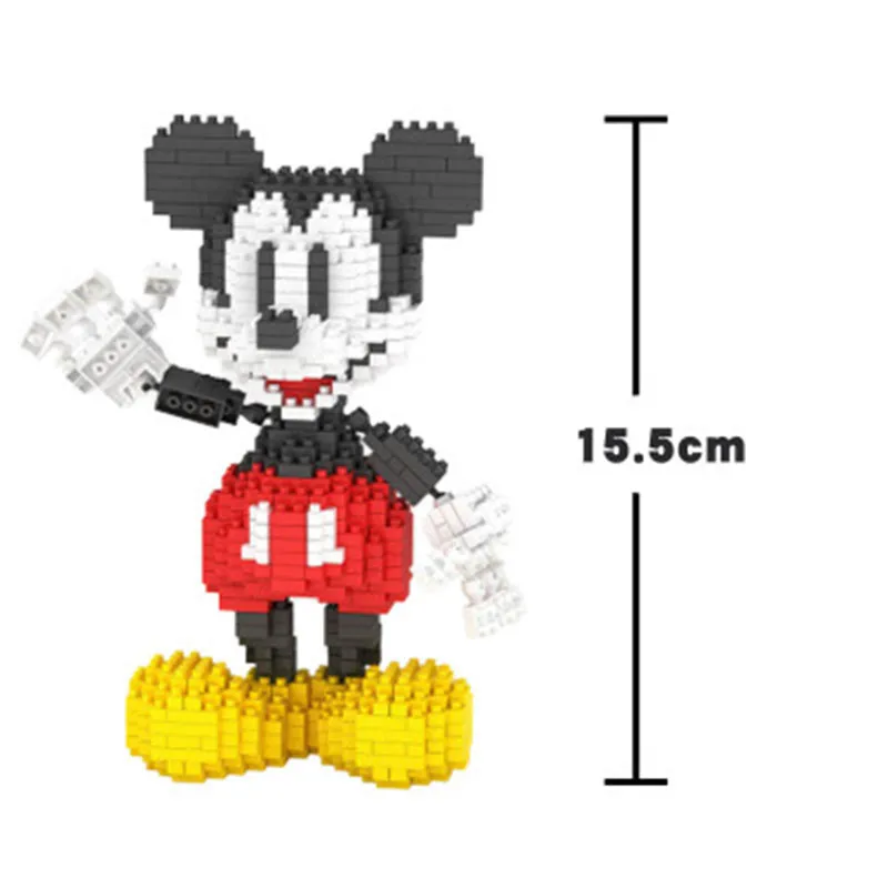 Disney Cute Cartoon Anime Mickey Minnie Diy Mini Building Blocks Bricks Action Figures Model Kids Toys Juguetes Gifts  Игрушки и