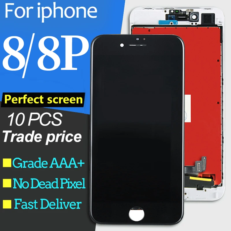 10 шт./лот для iPhone 8 Plus LCD 3D сенсорный дисплей дигитайзер Замена ЖК экран Plus|Экраны