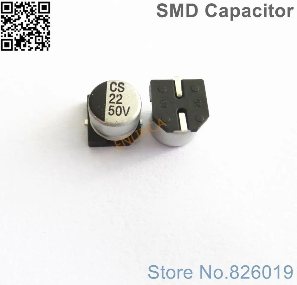 30 шт./лот 50В 22мкФ SMD алюминиевые электролитические конденсаторы размером 6 3*5 4 22