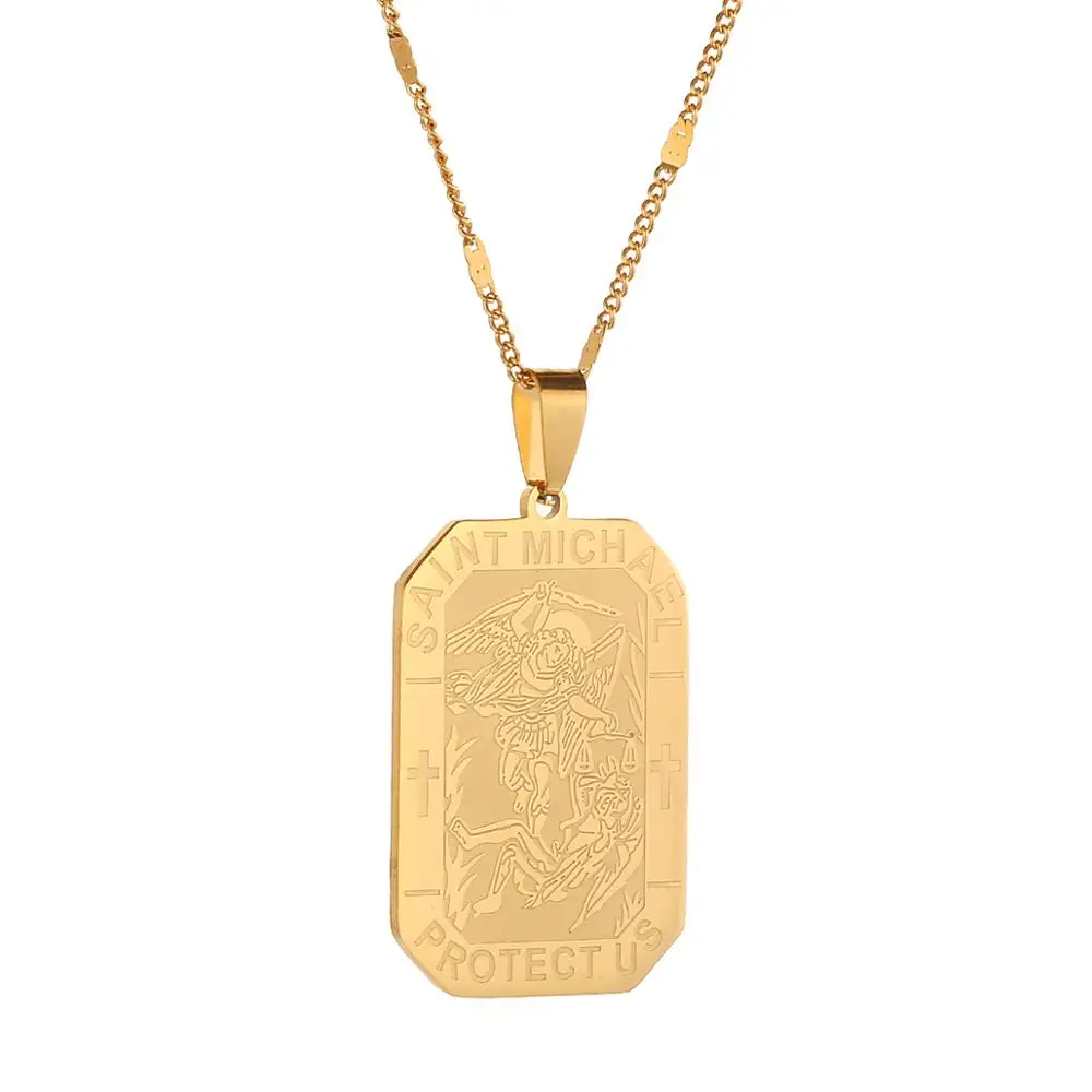 Подвеска Saint из нержавеющей стали с Майклом персонализированные гравировочные