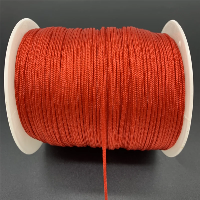 Красный нейлоновый шнур 0 5/0 8/1 0/1 5 мм нить китайский узел макраме браслет плетеная