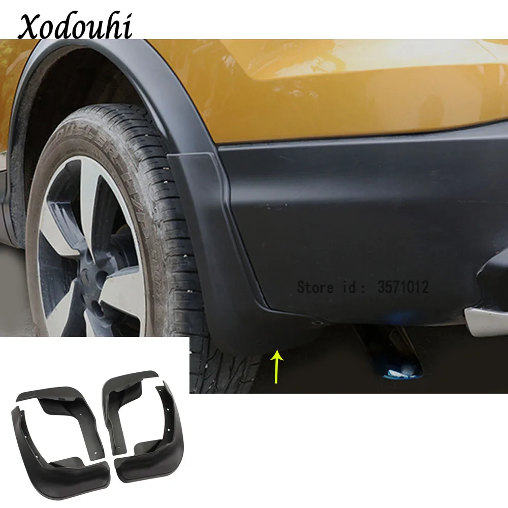 

For Nissan Qashqai 2019 2020 2021 Car Cover Plastic Fender Soft Mudguard Protection Flap Splash Mud Guard Frame 4pcs/set