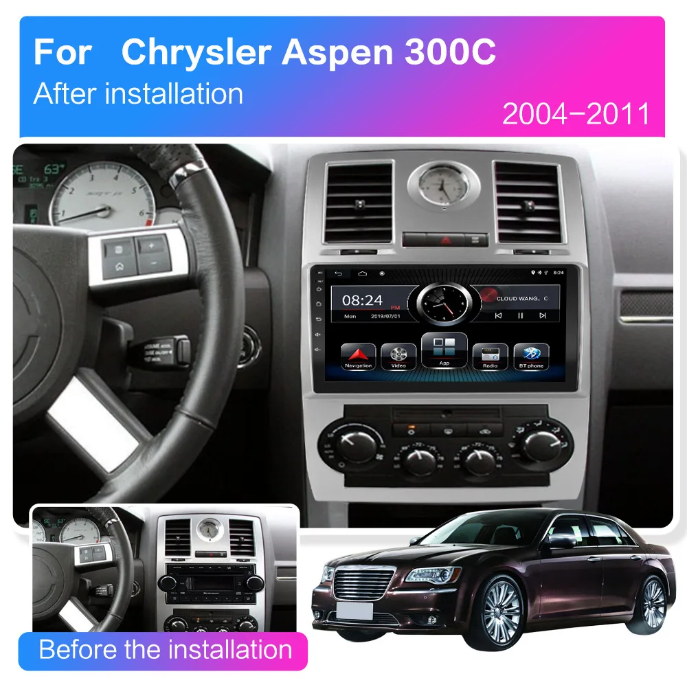 2 Гб ОЗУ 9 дюймов Android 8 1 для Chrysler Aspen 300C 2004 2005 2006 2007 2008 автомобильный DVD