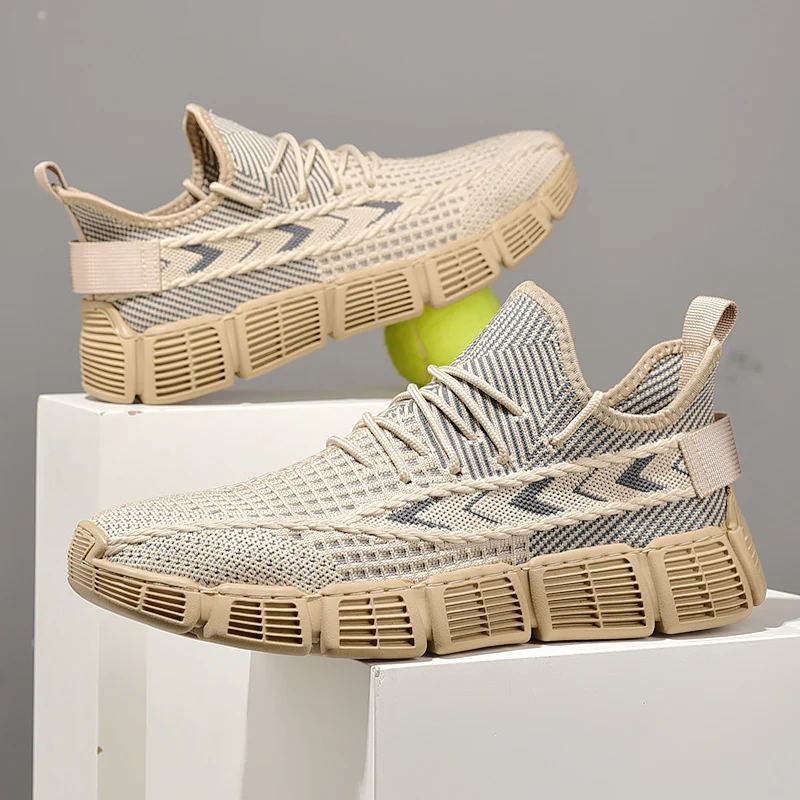 

Loafers Men Non-slip Wearable Breathable Outdoor Casual Shoes Lace-up Sneakers for Men Mesh Breathable Walking Footwear