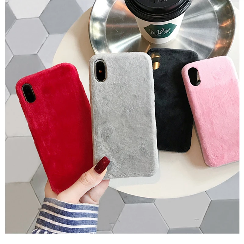 

Luxury Plush Soft Silicone Phone Cover for OPPO A92S A52 Reno 2 Villus Cover For OPPO K3 Realme 5 Phone Cases Coque Funda Capa