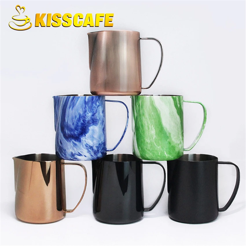 Мраморный кувшин для взбивания пены из нержавеющей стали Цветочная чашка