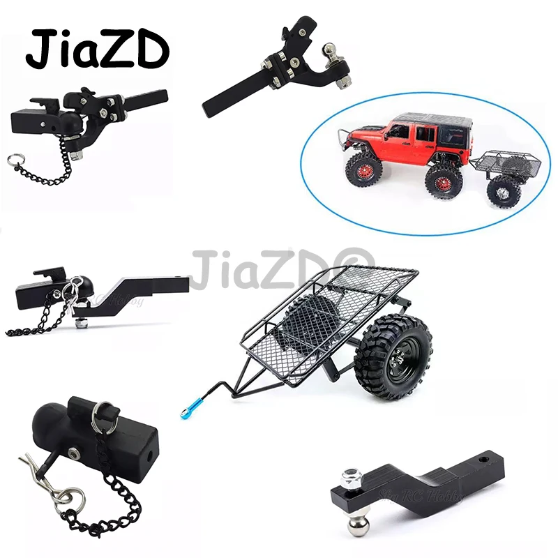 

RC Metal Trailer Hook Connector Coupler Hitch Mount Trailer For 1/10 RC Crawler Car Traxxas TRX4 Bronco RC4WD D90 SCX10 90046