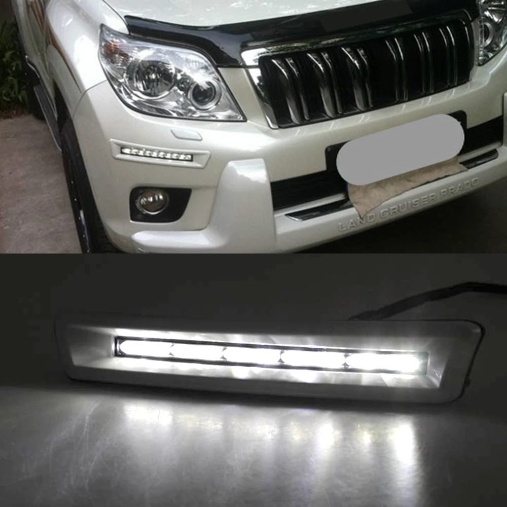 Автомобильные мигающие дневные ходовые огни 2 шт. 12 В светодиодные для Toyota Prado FJ150