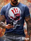 Мужская футболка с 3D-принтом черепа, Повседневная Спортивная футболка большого размера в стиле Харадзюку, 2021