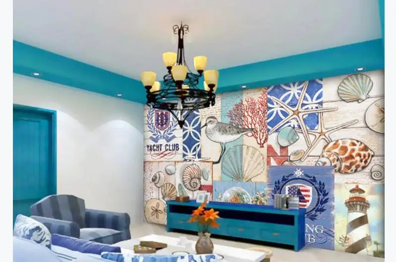 Настенные обои на заказ с изображением пейзажа и кирпича для гостиной спальни