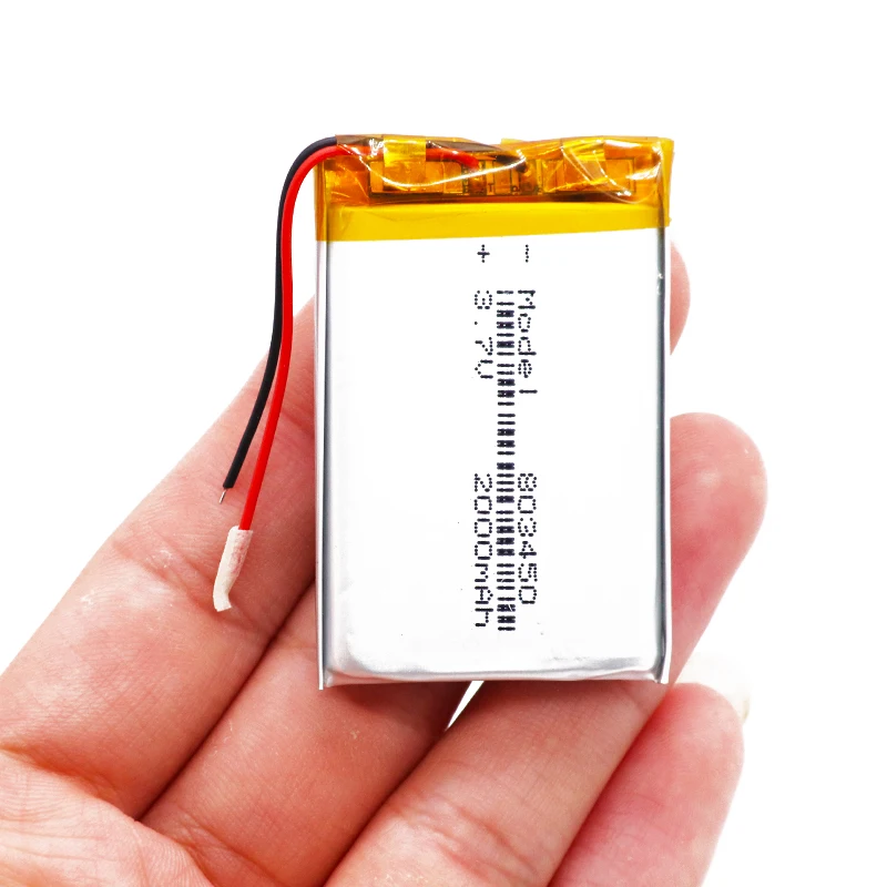 4 шт. новая высокая емкость 2000 мАч литий ионный полимерный аккумулятор 3 7 В 803450