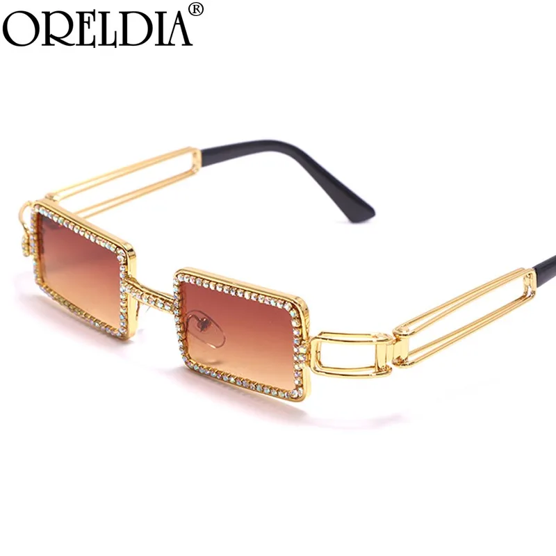 

Luxury Diamond Steampunk Sunglasses Women Men Fashion Rectangle Sun Glasses Shades Eyewear Lady Brand Designer Eyeglasses UV400