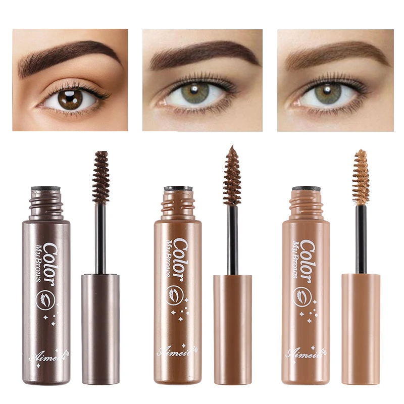 3 цвета гель для увеличения бровей водостойкий крем краска татуажа тушь макияжа