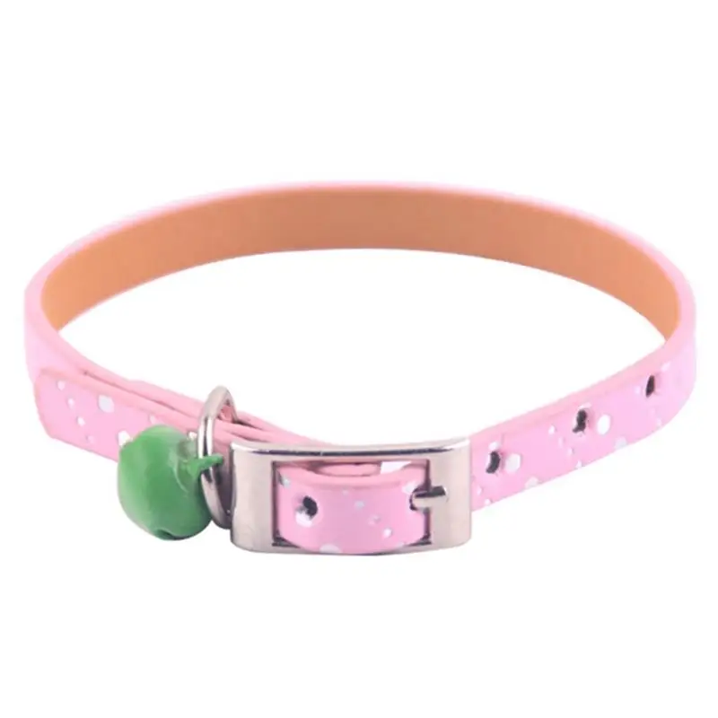 

Cute Dot Printed Personalized Cat Collar Adjustable Kitten Collars With Bell Pet Cat Necklace Accessories For Gatos Random Color