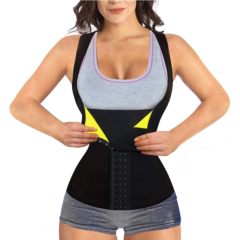 Женский тренажер для талии корсет похудения неопрен сауна пот жилет Утягивающее