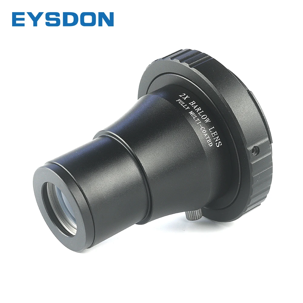

EYSDON 2X Barlow Lens 1.25 Inch Fully Multi-Coated Metal with M42 Camera T Ring Adapter Mount