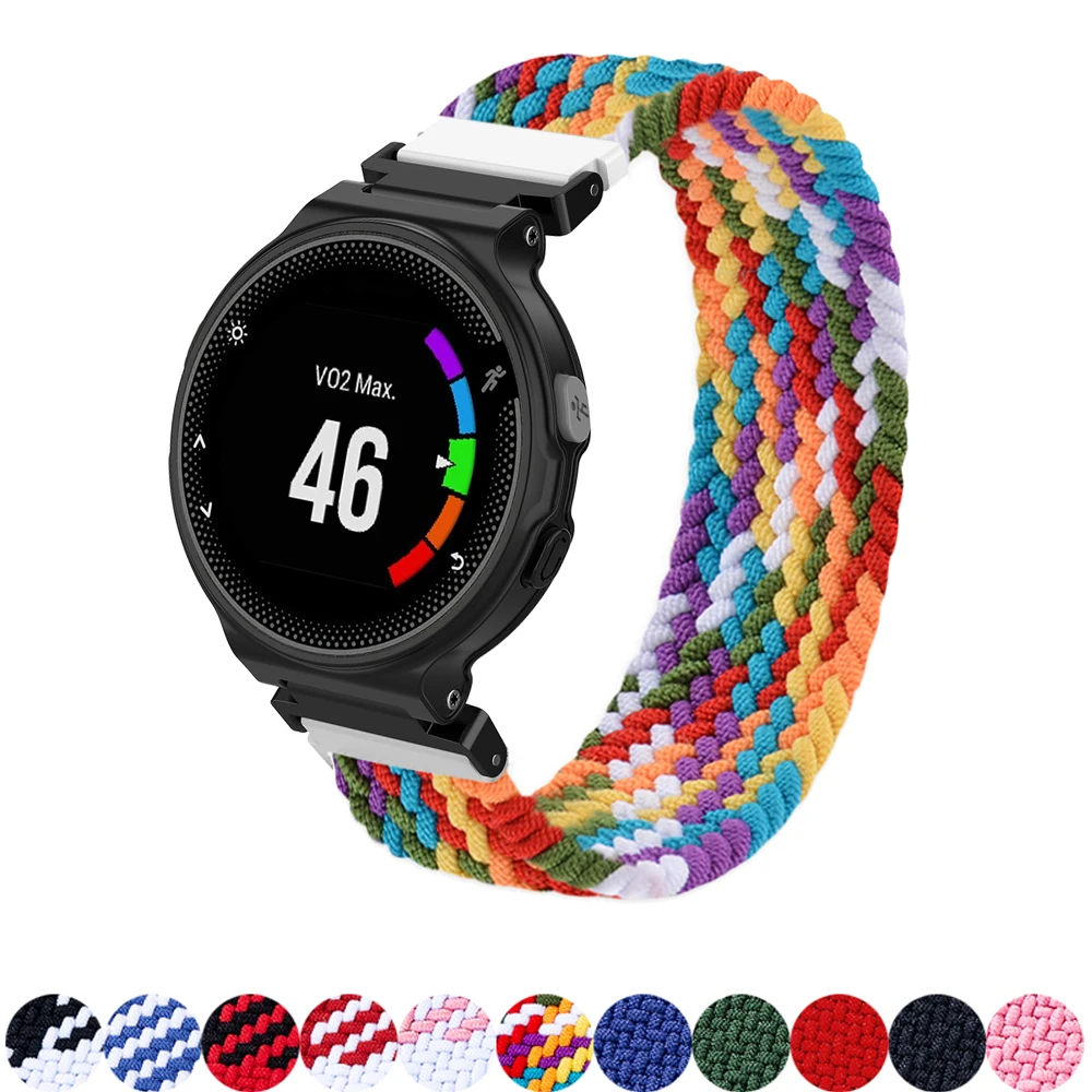 

nylon Braided Strap for Garmin Forerunner 735XT 220 230 235 630 620 735 Approach S20 S5 S6 Band Solo Loop smart watch bracelet