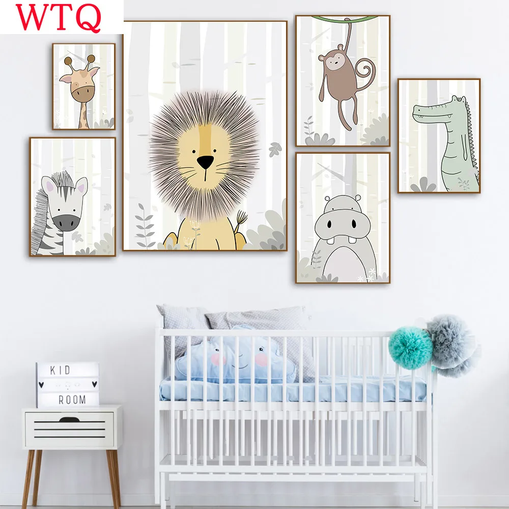 Алмазная живопись 5D сделай сам Постер в лесу жираф Лев детское животное