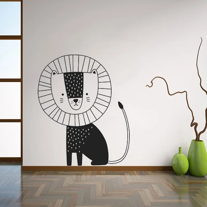 Настенные Стикеры с изображением Льва милые наклейки на стену для детской