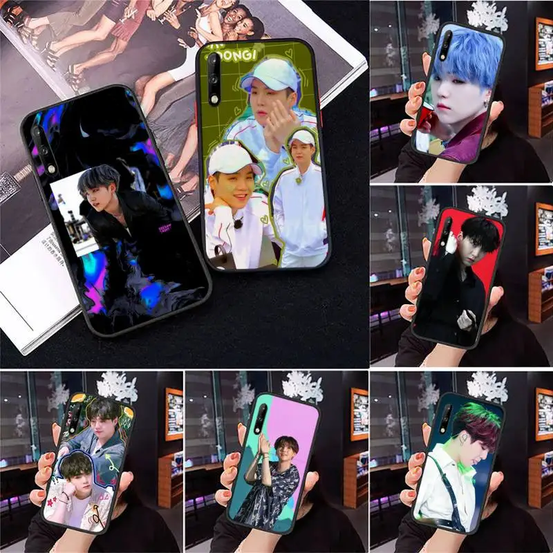 

Suga KPop Min Yoongi Phone Case for Huawei Y7 Y9 Y6 Y5 Y8 Y8S Y8P nove 3 4 5 6 7 pro 2018 2019 5g se Fundas cover
