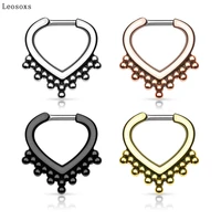 leosoxs 1pc middle rod titanium nose ring nasal septum is not easy to allergy piercing jewelry ear bone ring