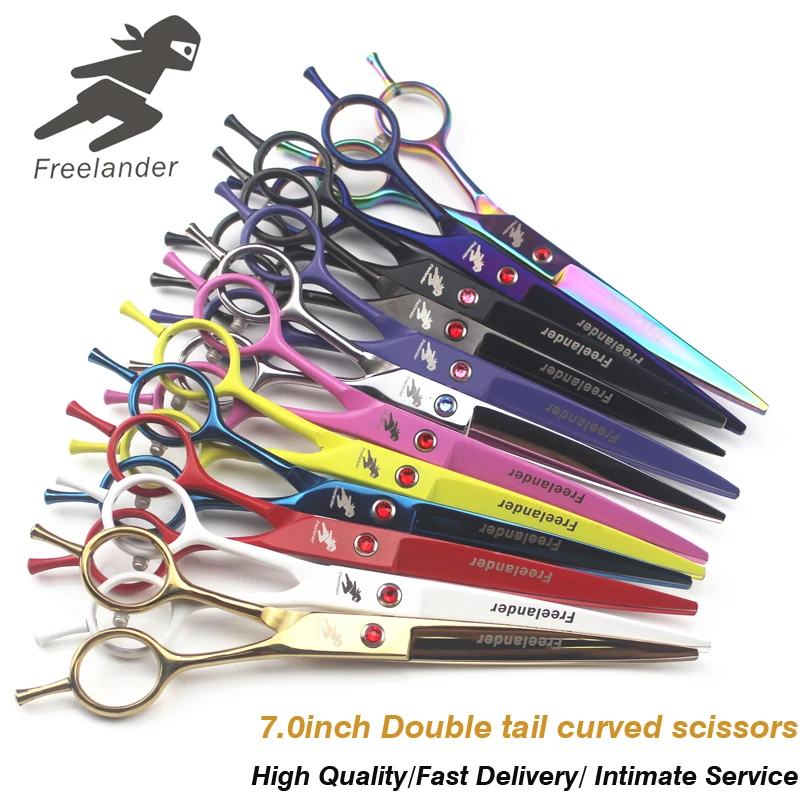 

Pet Grooming Scissors Professional Shearing Tools Trimming Straight Shear Bend Shear Teddy Bichon Dog 7 Inch Scissors