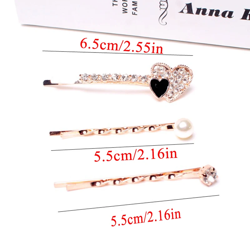 Заколки для волос с жемчугом 3 шт./компл.| |