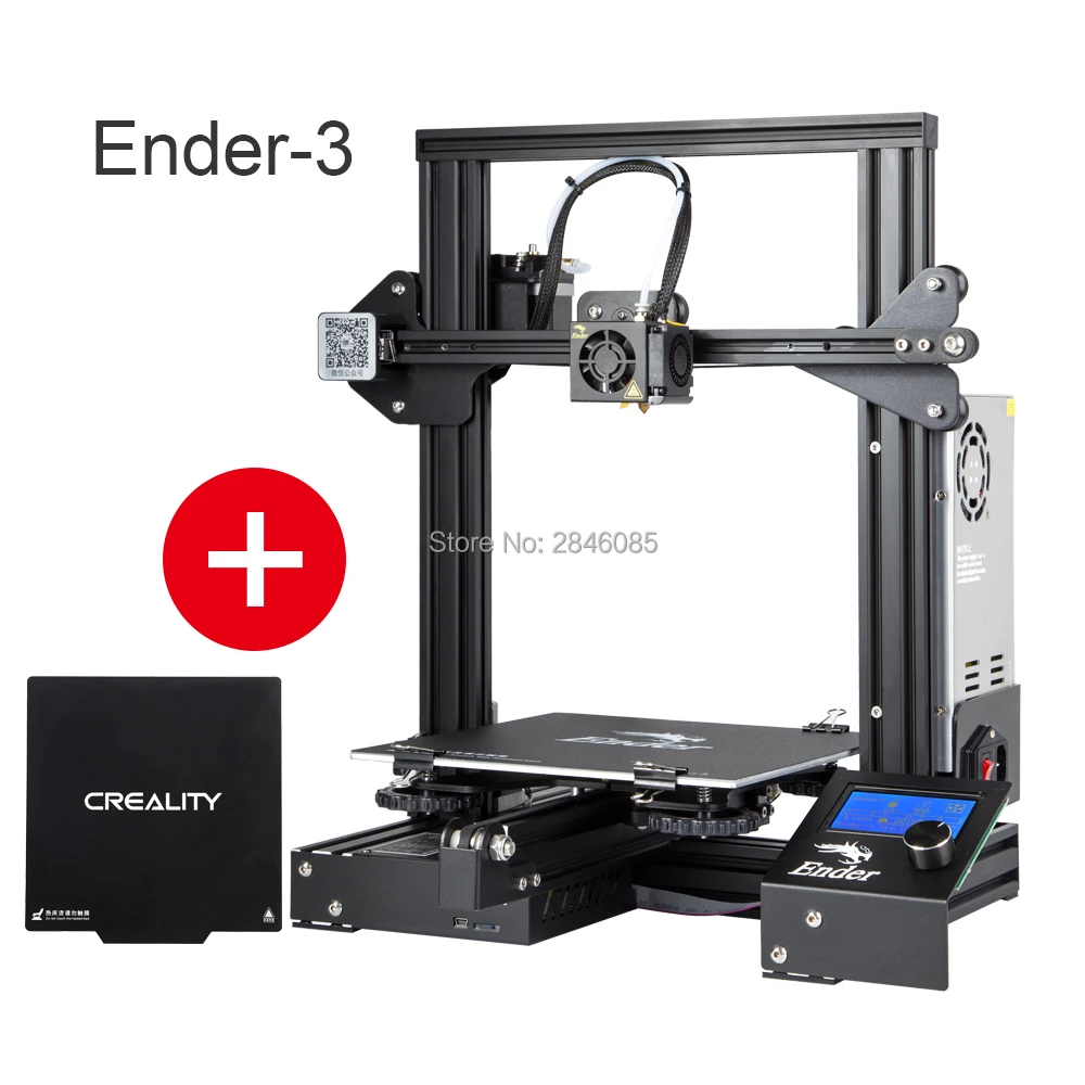 Ender-3 Add Magnetic CREALITY 3d принтер Ender-3/Ender-3X из закаленного стекла опционально, V-slot Resume power Failed Printing DIY KIT Hotbed - Цвет: Ender-3 Add Magnetic