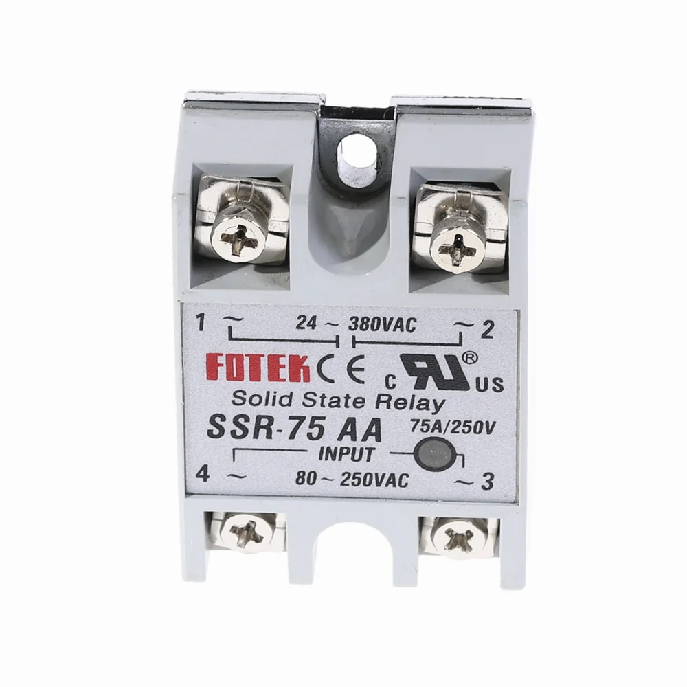 1 шт. Твердотельный релейный модуль 75A 80 250 В вход переменного тока 24 380VAC|solid state