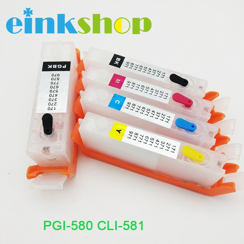 Einkshop совместимый pgi-580 cli-581 заправка чернильный картридж PGI580 CLI581 для canon PIXMA TS6150 TR7550 TR8550 принтер с чипом