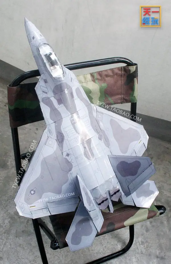3D бумажная модель в масштабе 1:33 F22 Raptor Stealth Fighter суперизысканная версия пазла