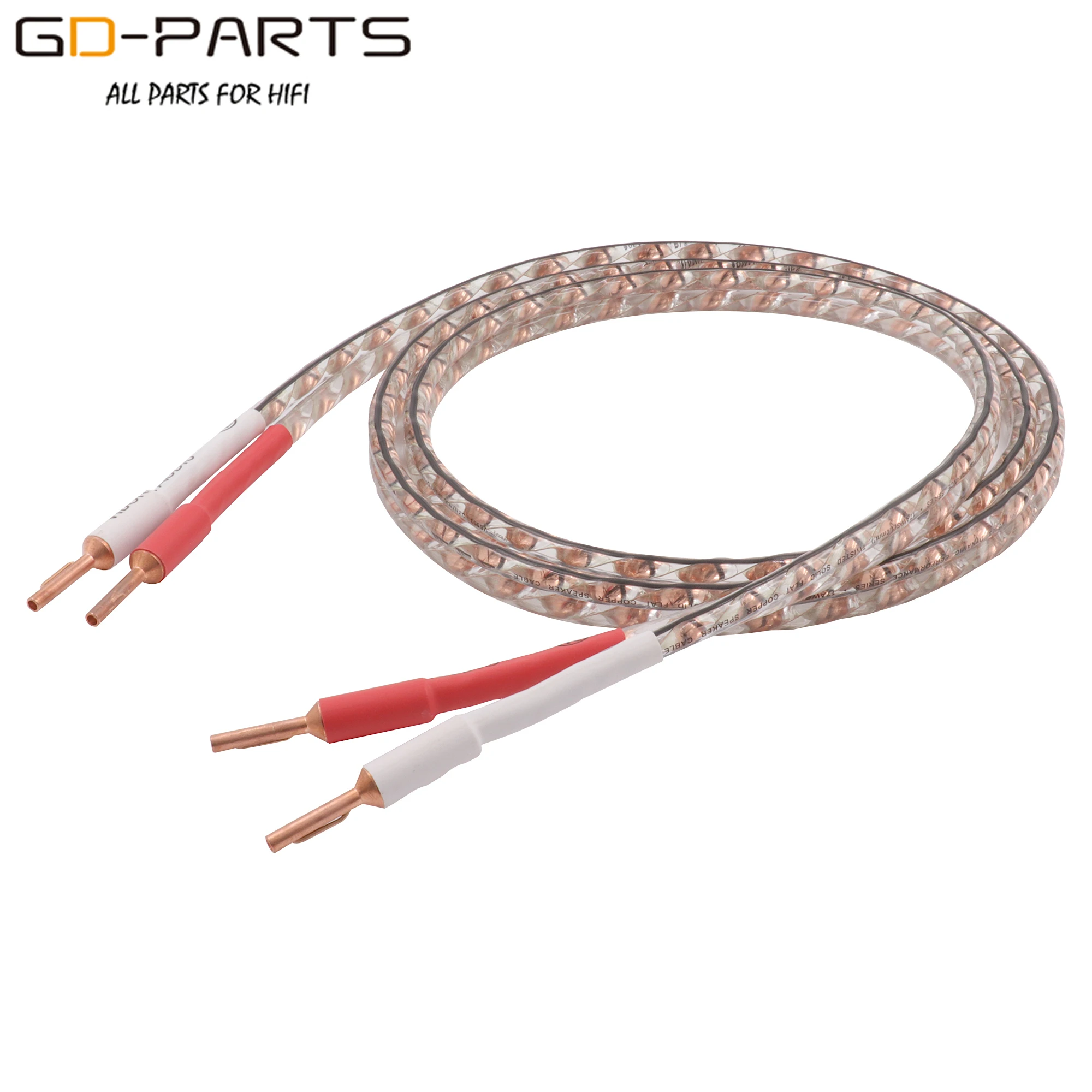 Viborg VS903 + VB401 кабель со штекером типа банан 17AWG твист сплошной плоский медный