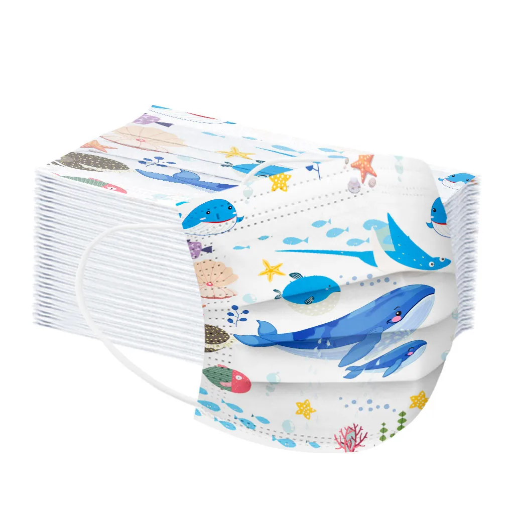 3 шт. Пылезащитная маска для рта многоразовая дышащая хлопковая Защитная детская