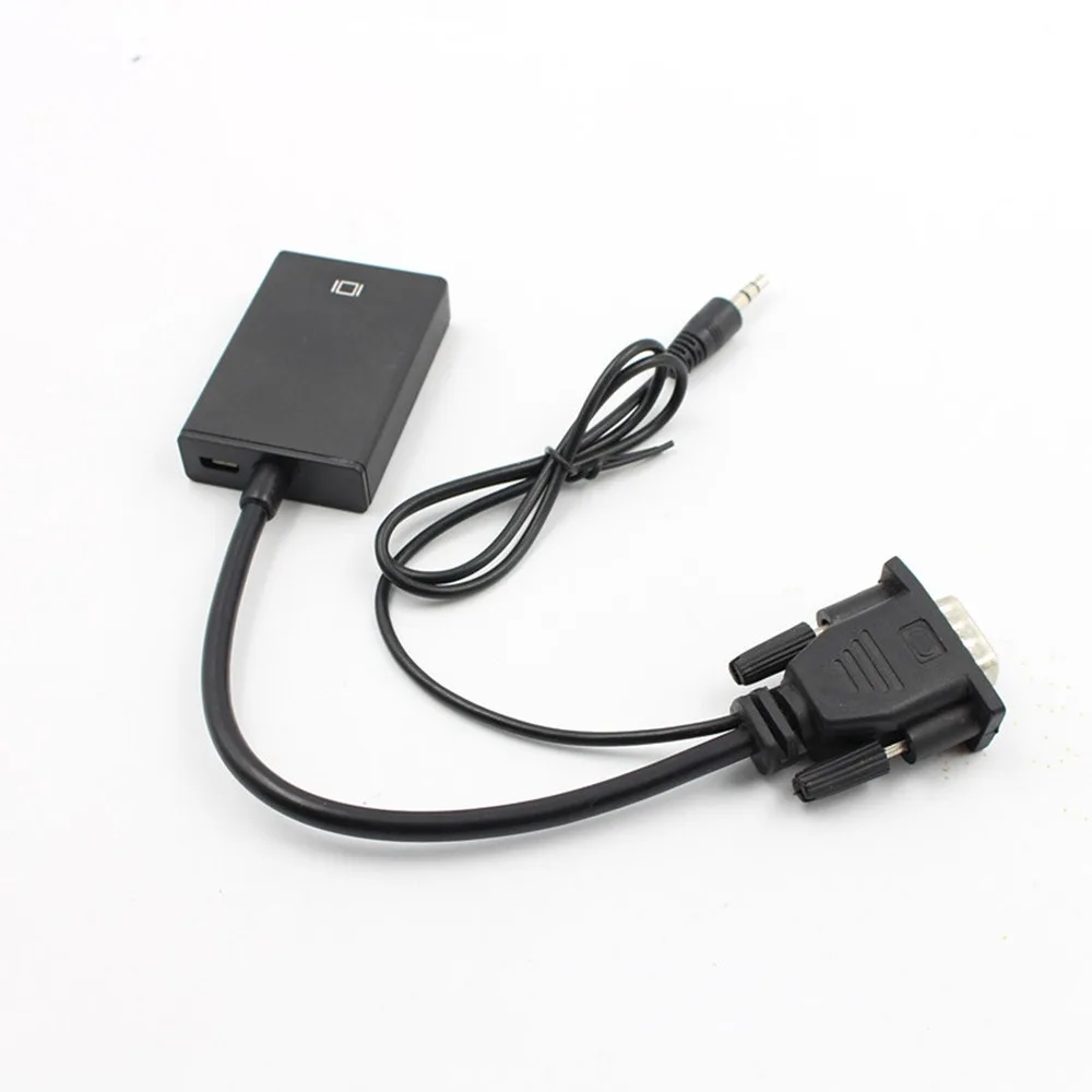 Адаптер-переходник с VGA на HDMI аудиовыходом 1080P адаптер для ПК ноутбука проектора