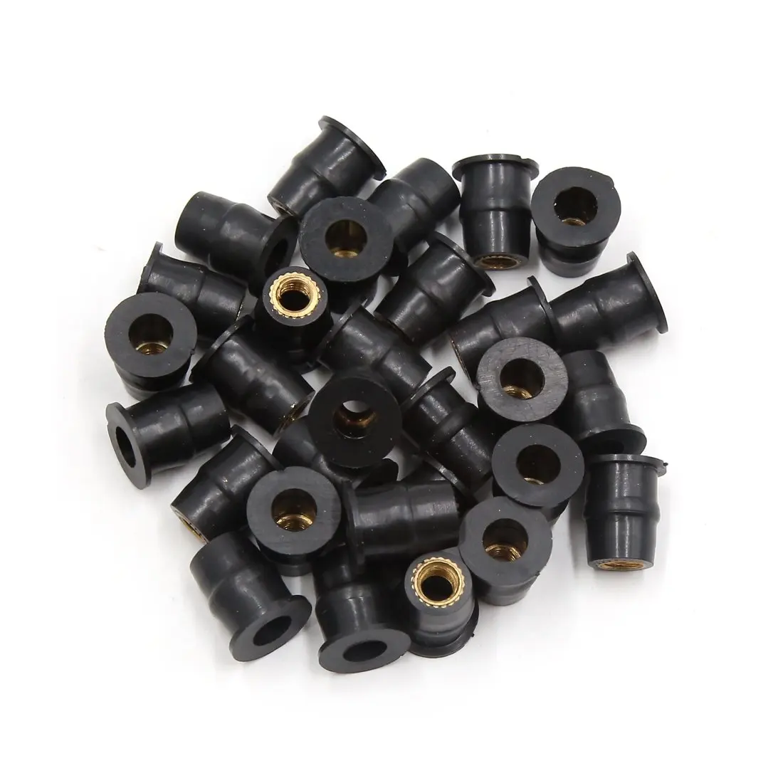 

30 шт M5x5mm черный резиновый мотоцикл ветровой экран лобовое стекло экран хорошо гайки